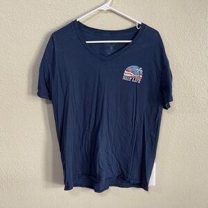 Salt Life Deep Blue V-Neck Tee